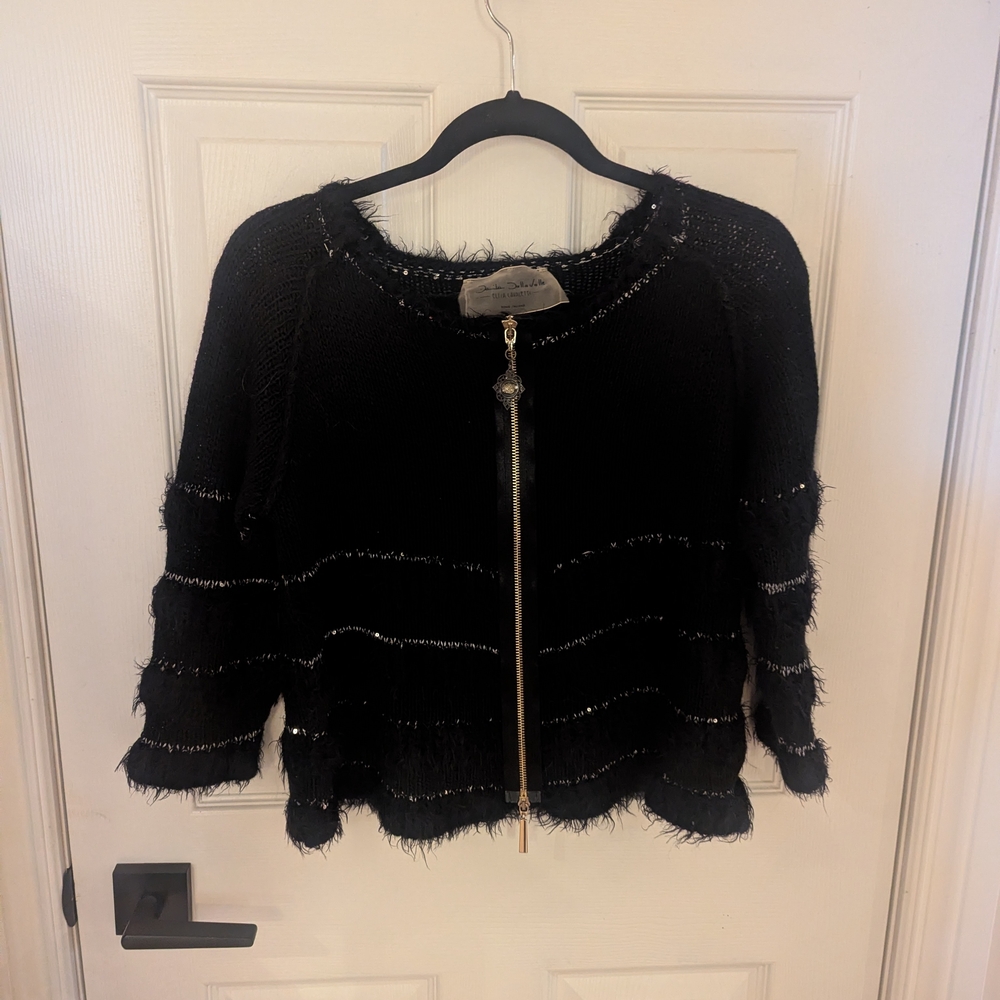 Elisa Cavaletti Black Textured Blazer